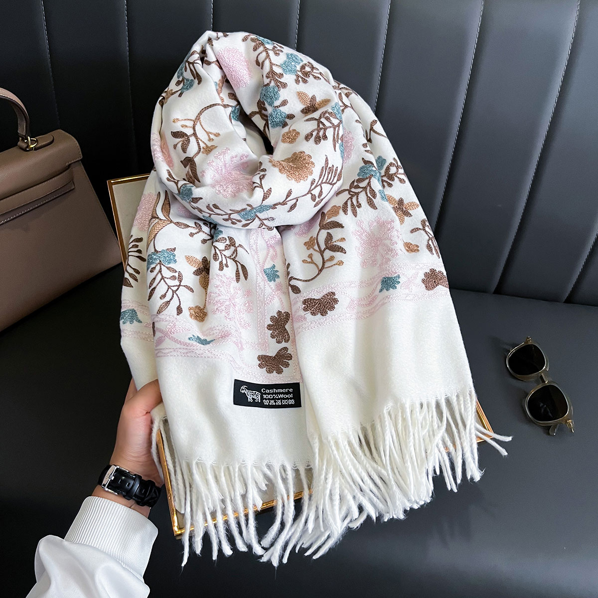 Woven Scarf Blanket - Новый зимний теплый кашемировый шарф для