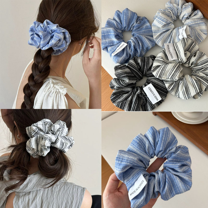 Silk Tie Striped - 2024 корейская мода резинки для волос