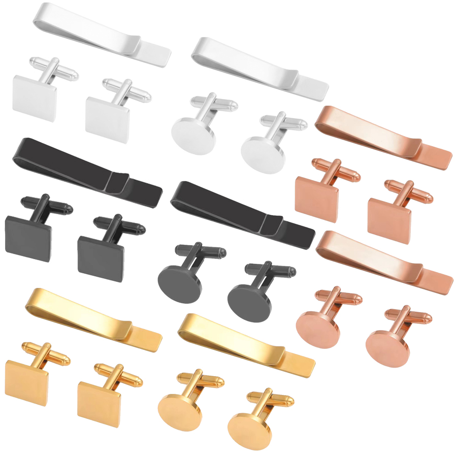 Tie Bar Set Gift - Freeteeme новые модные запонки и зажим