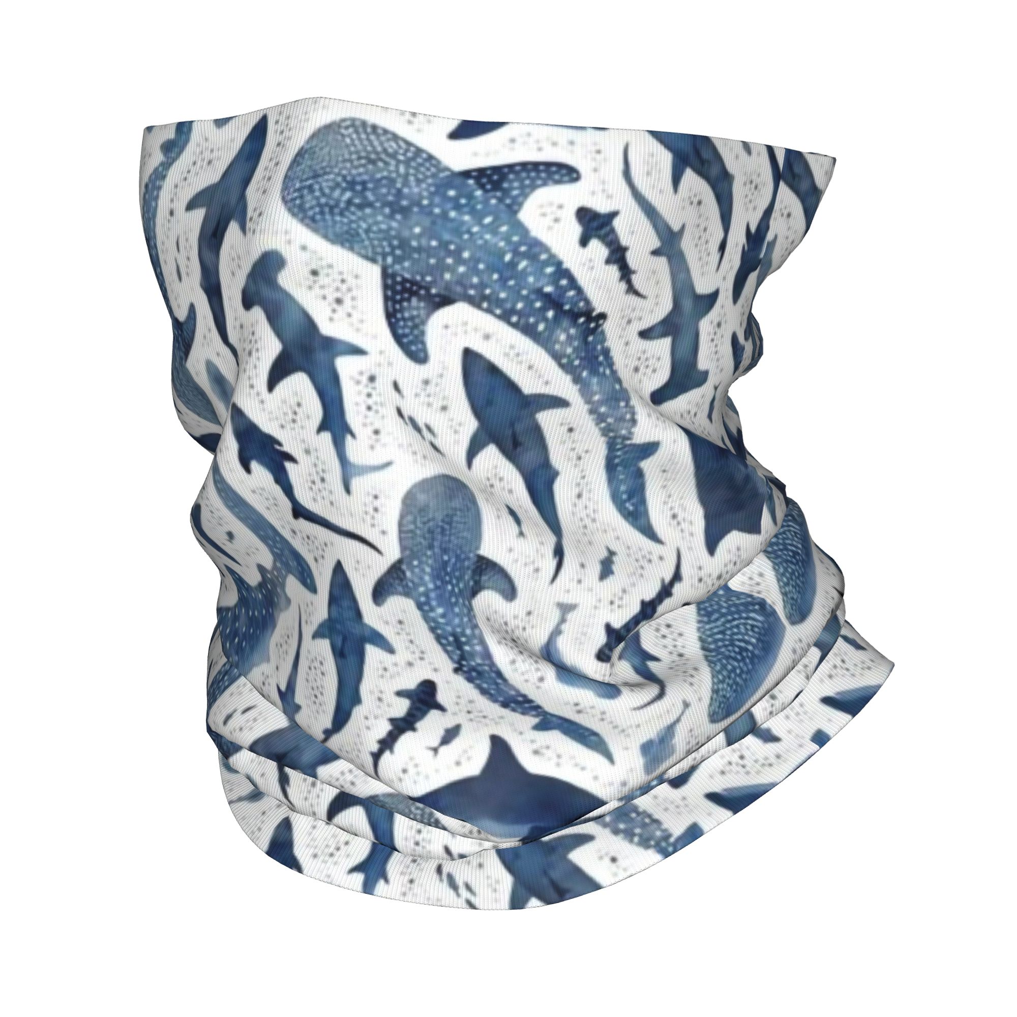 Neck Warmer Tube - Пользовательские синие акварельные банданы с изображением