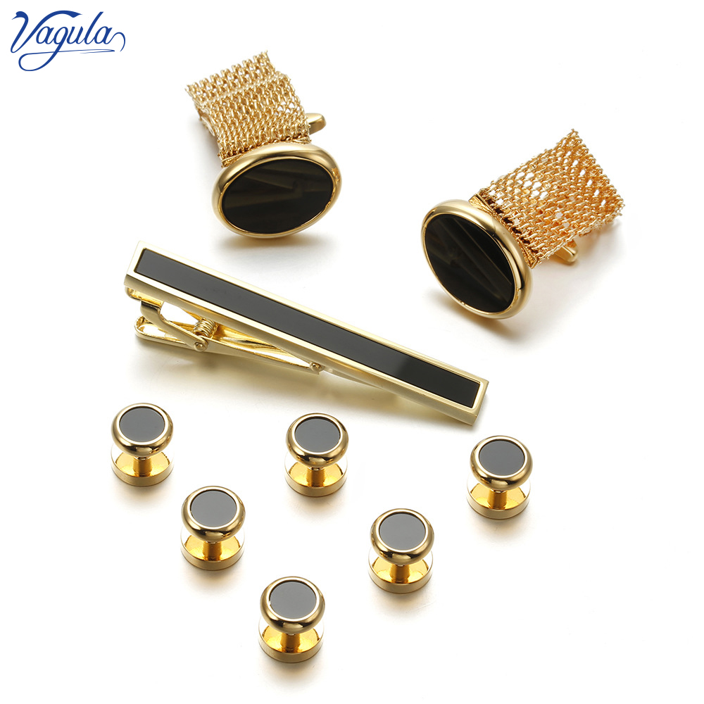 Tie Bar Set Gift - VAGULA Новые 9 шт. запонки зажим