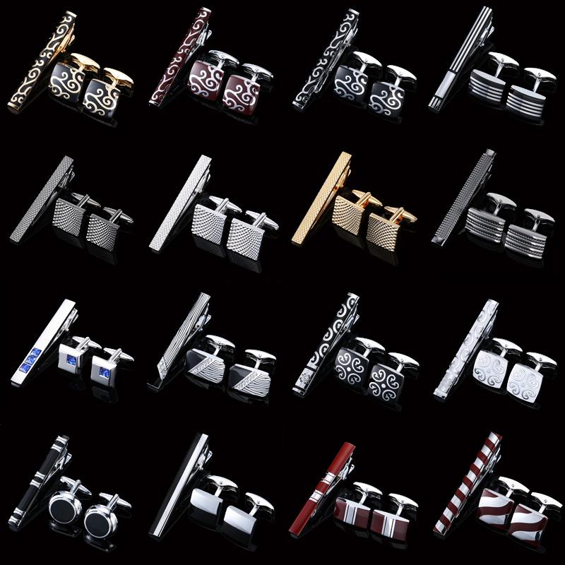 Tie Bar Set Gift - Набор высококачественные запонки и зажимов для