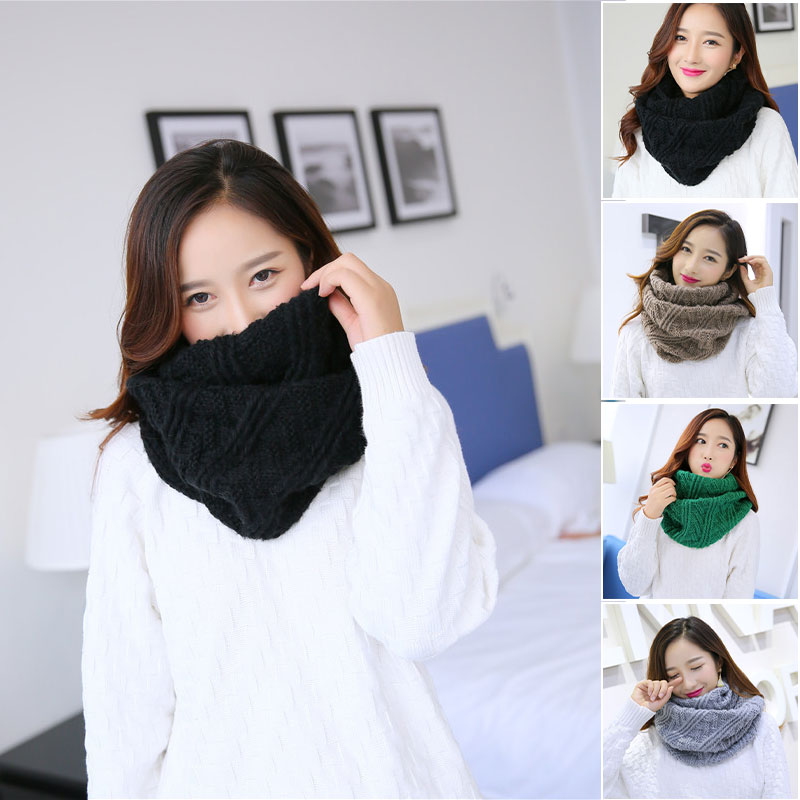 Infinity Scarf Knit - Зимний мягкий массивный вязаный шарф унисекс