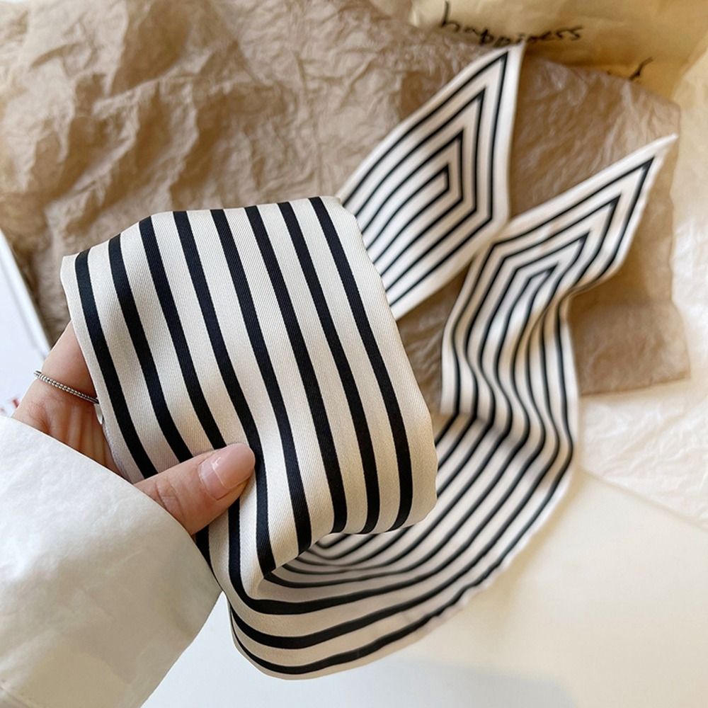 Элегантный женский шарф-платок – обзор и цена Silk Tie Striped