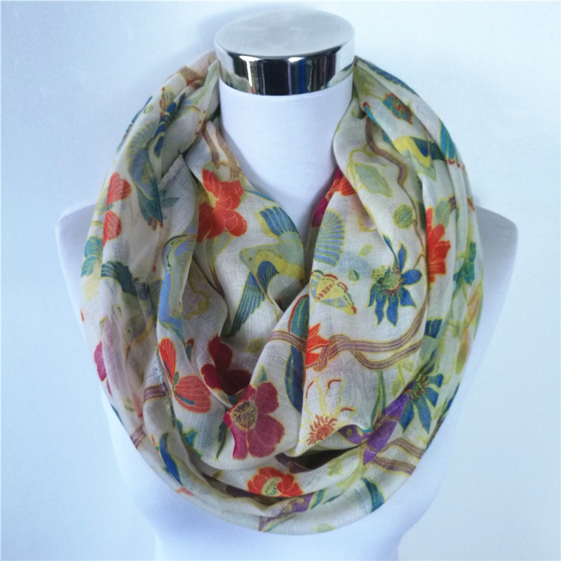 Новый вискозный шарф с принтом – обзор и цена Infinity Scarf Knit