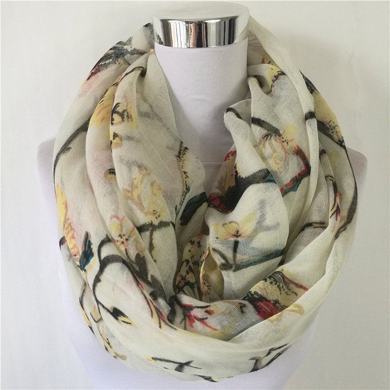 Новый вискозный шарф с принтом – обзор и цена Infinity Scarf Knit