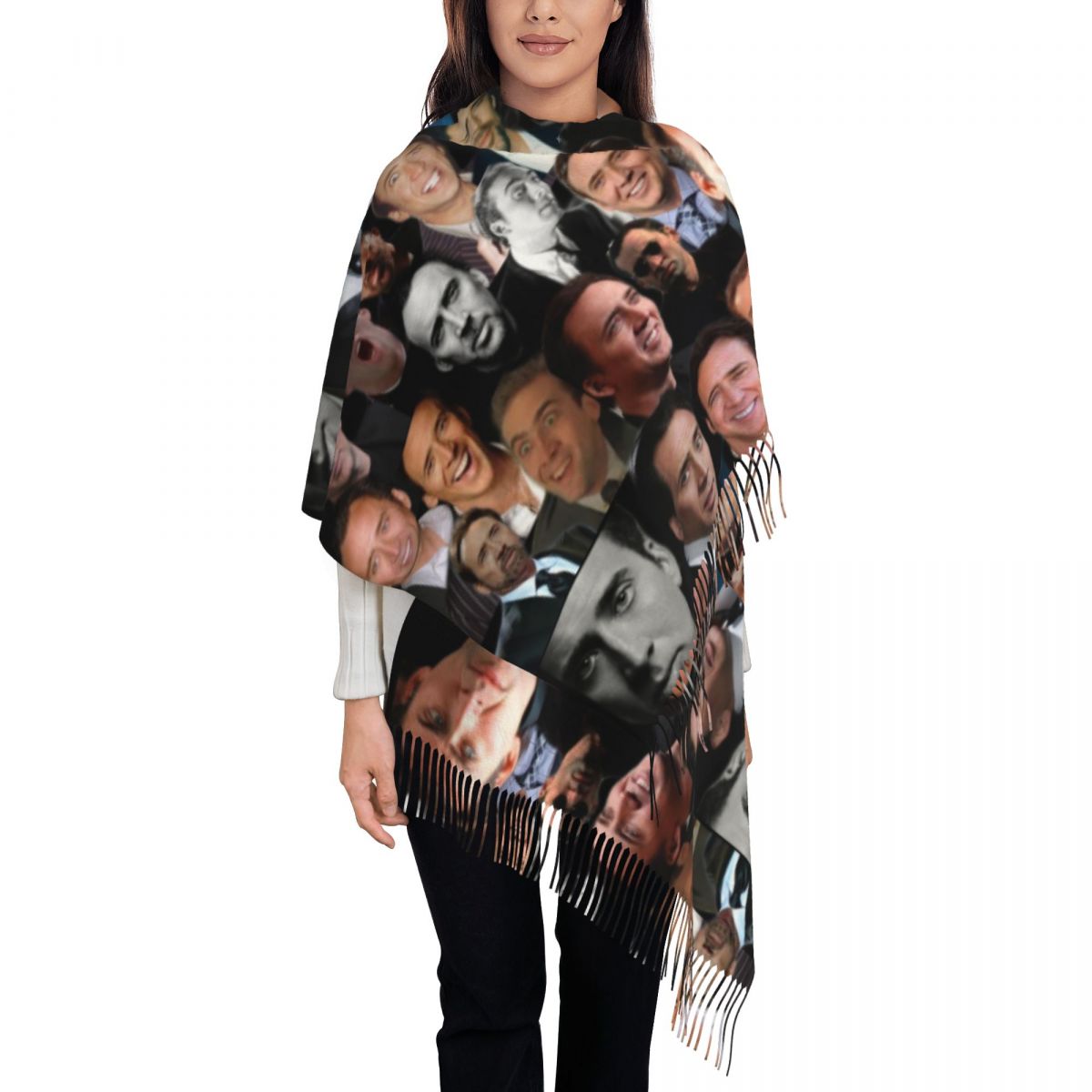 Николас Кейдж, цветная шаль, ж – обзор и цена Pashmina Wrap Large