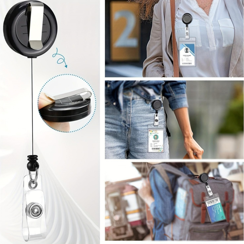 Набор из 4 черных выдвижных де – обзор и цена Lanyard Badge Holder