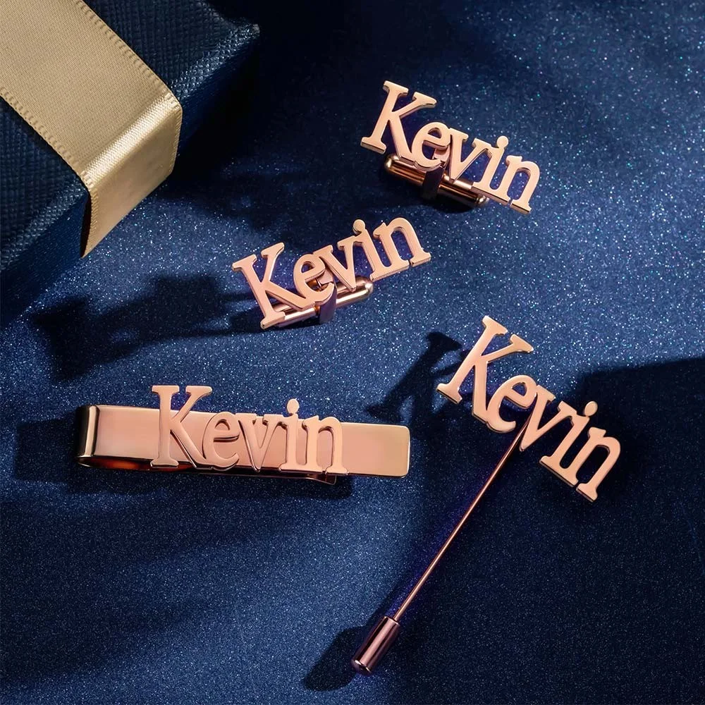 Персонализированные запонки/бу – обзор и цена Tie Bar Set Gift