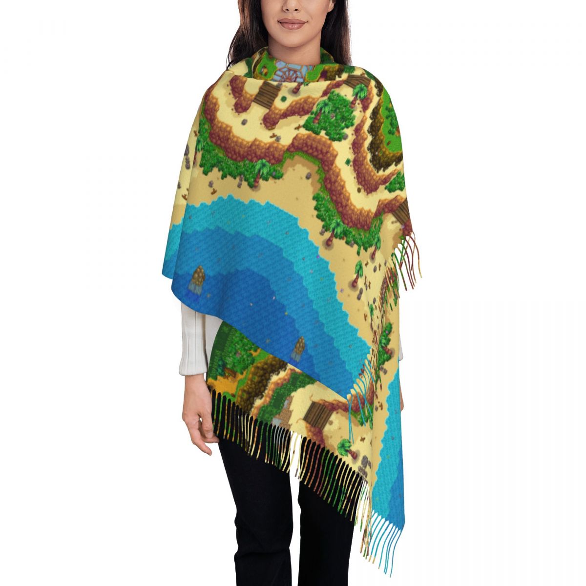 Шарф Stardew Valley Map для же – обзор и цена Pashmina Wrap Large