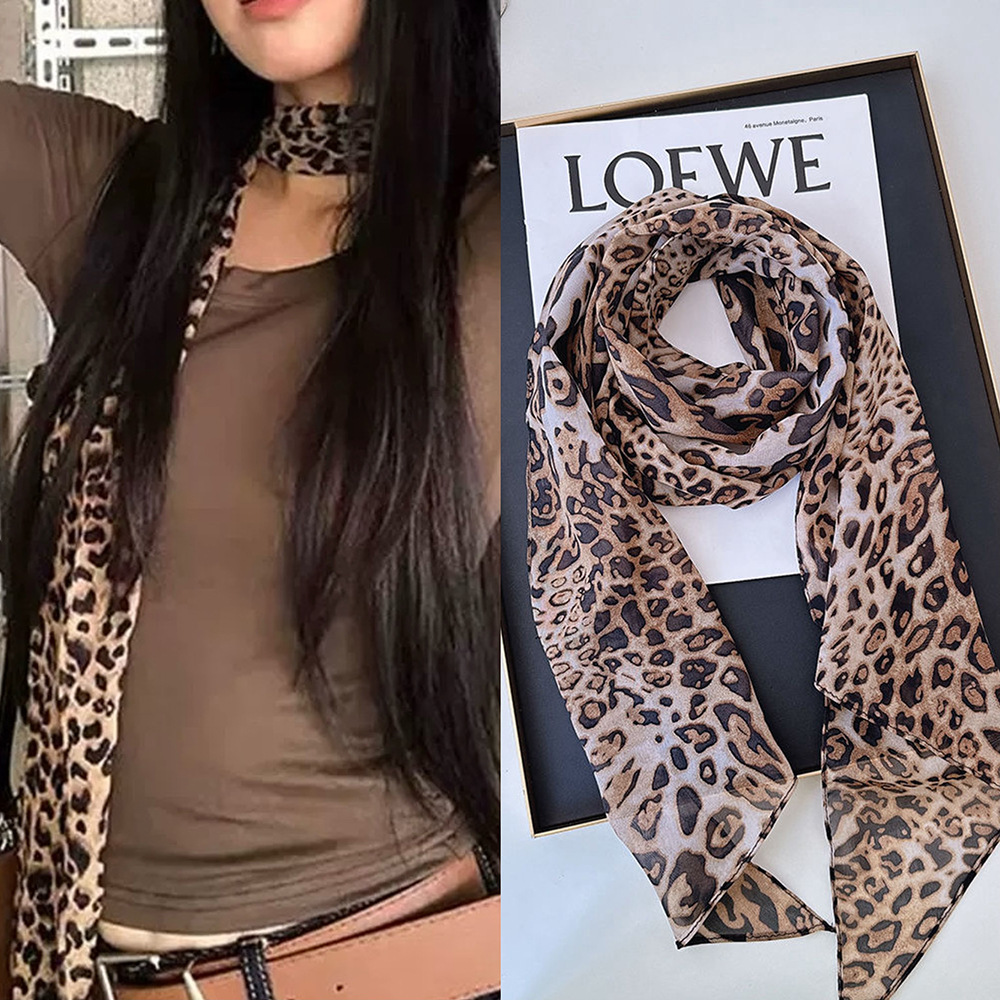 Леопардовый маленький длинный  – обзор и цена Ascot Neck Scarf