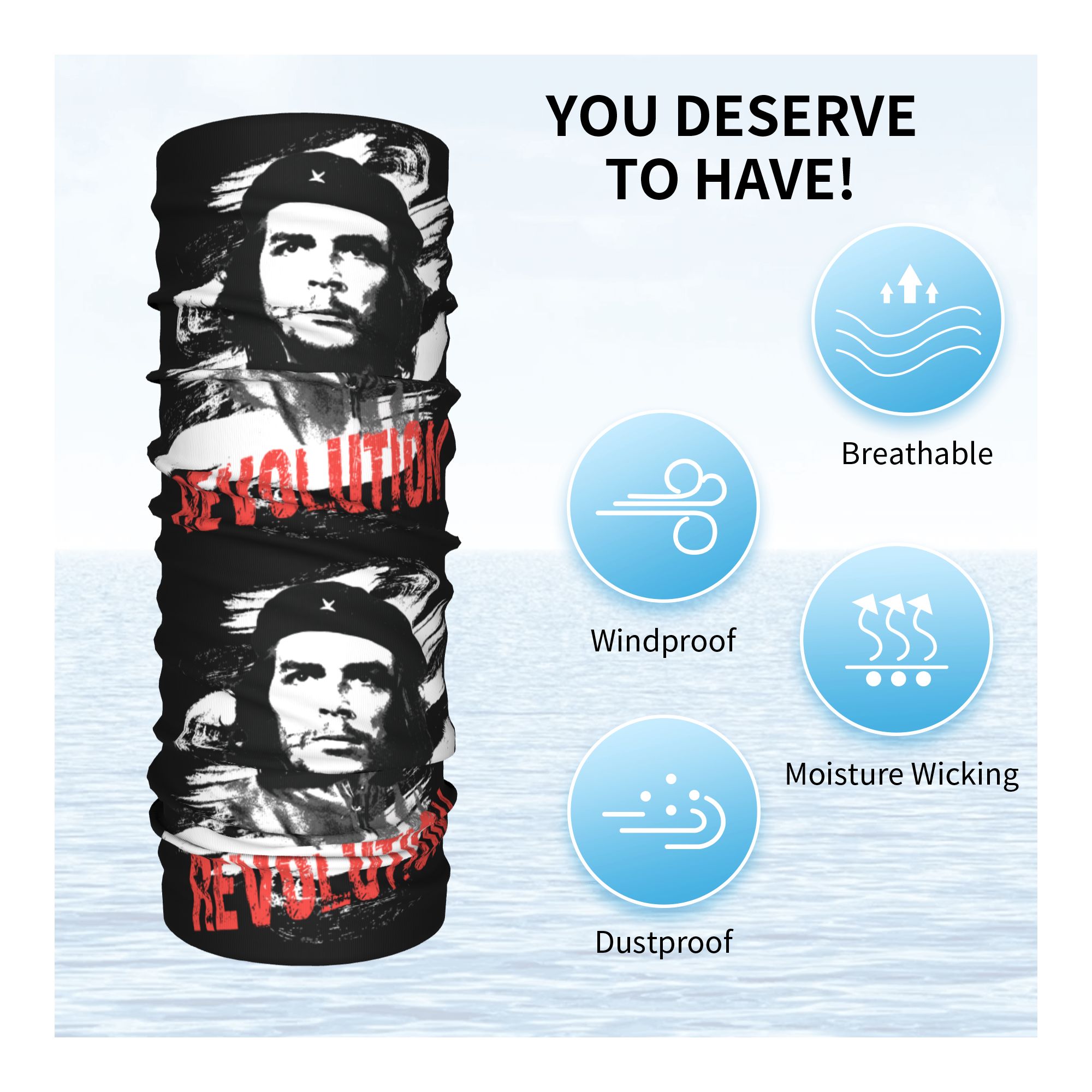 Бандана на заказ Че Гевара Рев – обзор и цена Neck Warmer Tube