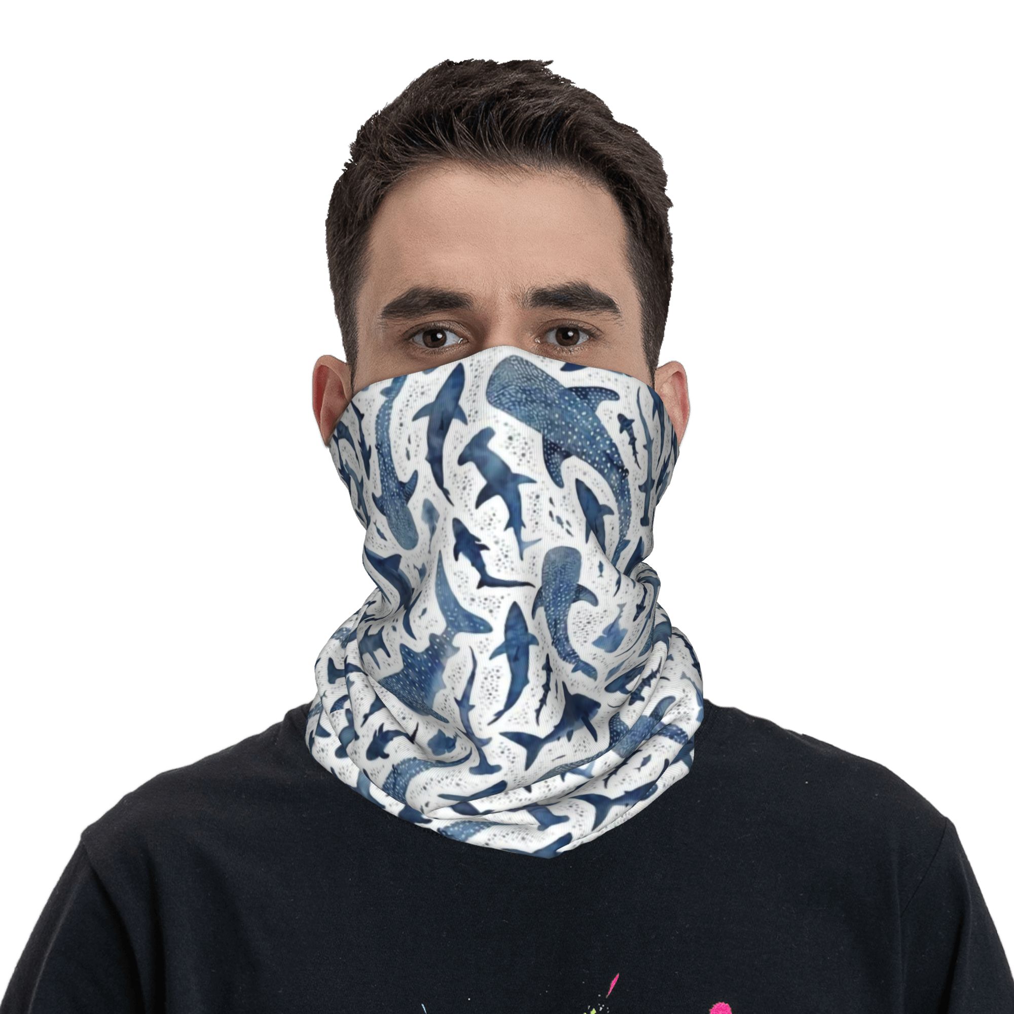 Пользовательские синие акварел – обзор и цена Neck Warmer Tube