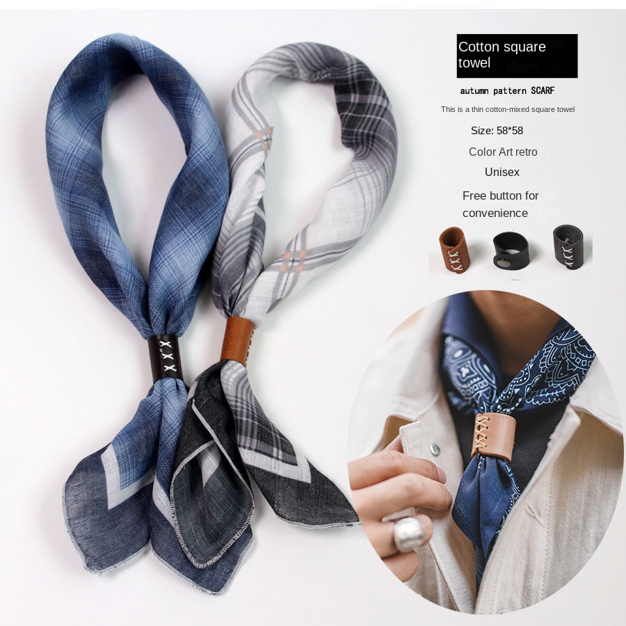 Мужской квадратный шарф с пуго – обзор и цена Bandana Cotton