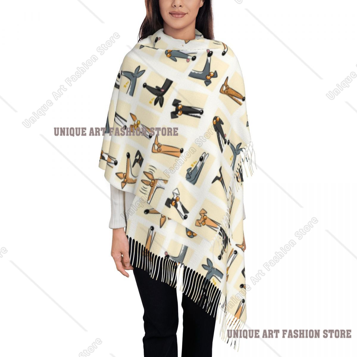 Женский шарф с кисточками, кре – обзор и цена Pashmina Wrap Large