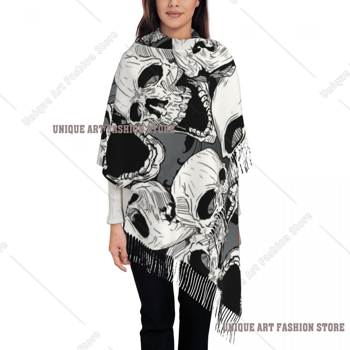 Женский шарф с кисточками, чер – обзор и цена Pashmina Wrap Large