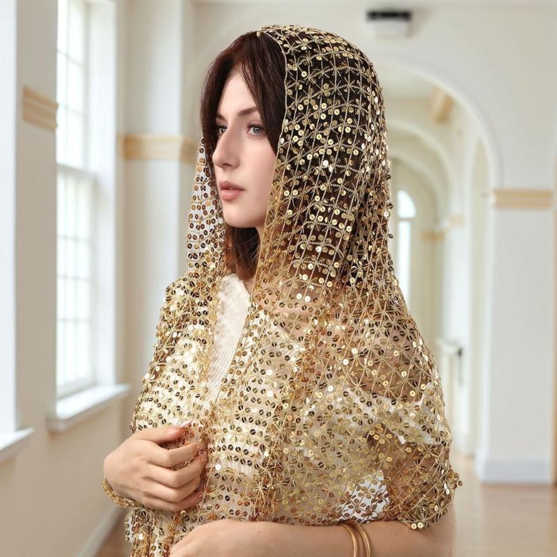 Y3NE украшенная блестками свад – обзор и цена Stole Wedding Shawl