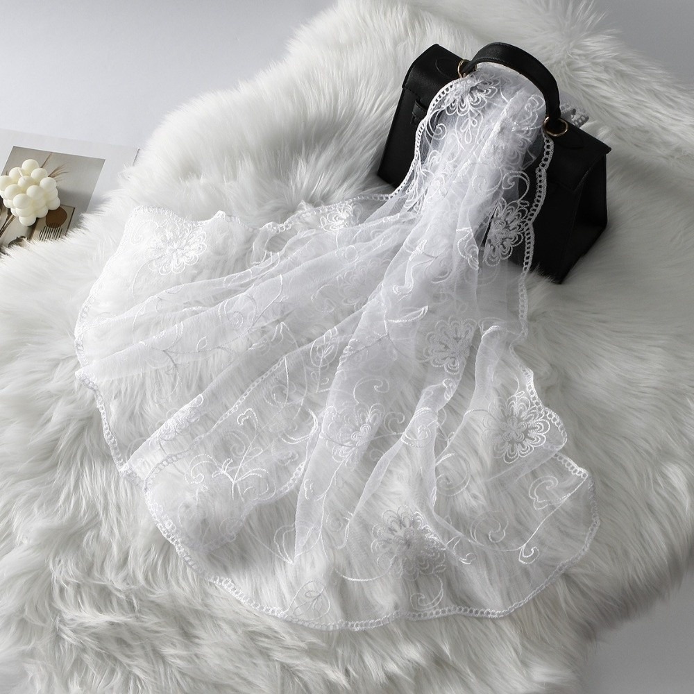 Кружевной шарф-платок с вышивк – обзор и цена Stole Wedding Shawl